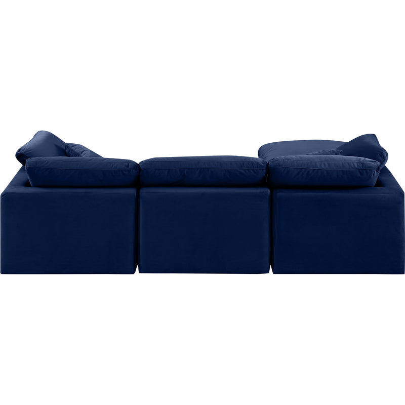 Diamond Modern Furniture Meridian Sectionals Stationary 147Navy-Sec4A IMAGE 3