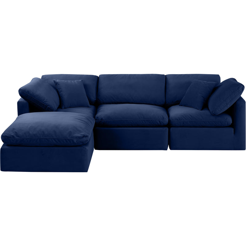 Diamond Modern Furniture Meridian Sectionals Stationary 147Navy-Sec4A IMAGE 4