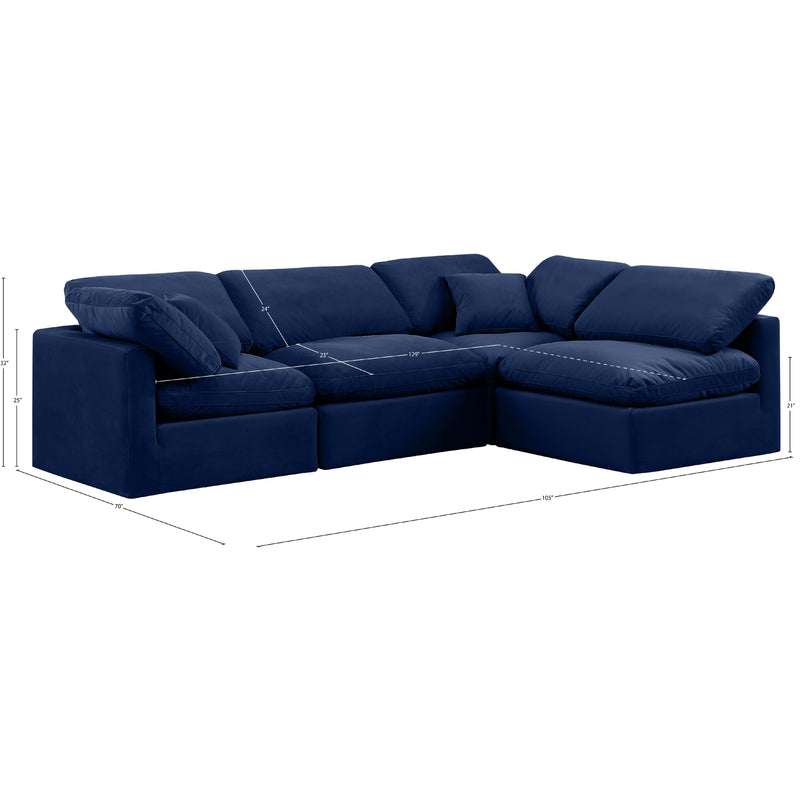 Diamond Modern Furniture Meridian Sectionals Stationary 147Navy-Sec4B IMAGE 10