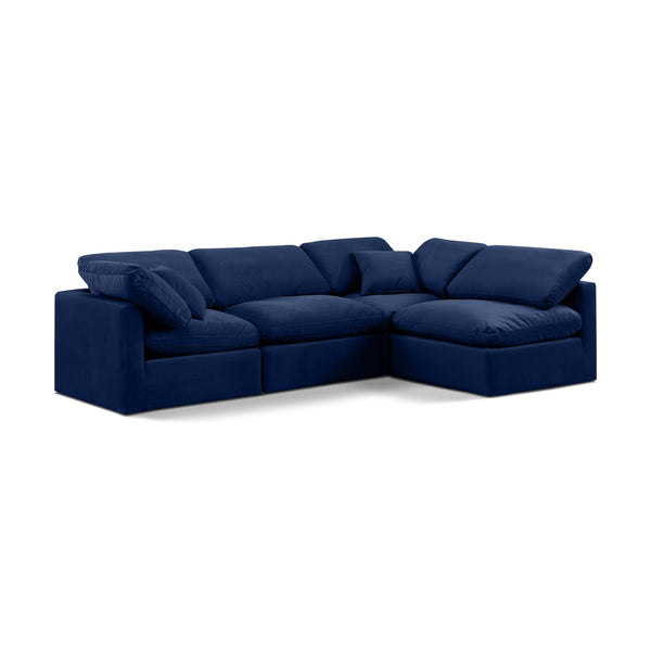 Diamond Modern Furniture Meridian Sectionals Stationary 147Navy-Sec4B IMAGE 1