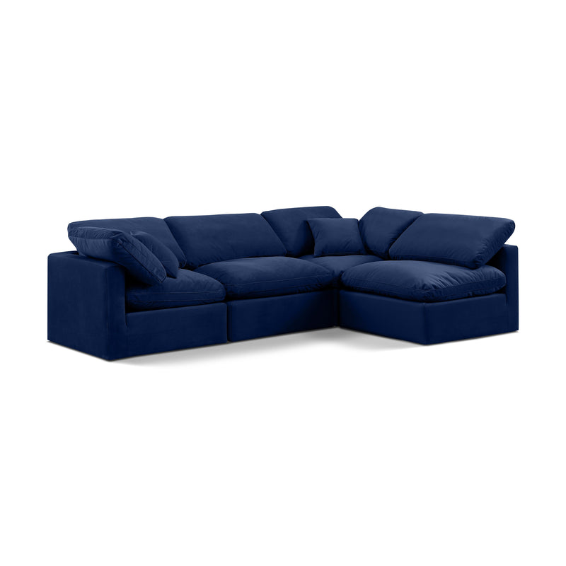 Diamond Modern Furniture Meridian Sectionals Stationary 147Navy-Sec4B IMAGE 1
