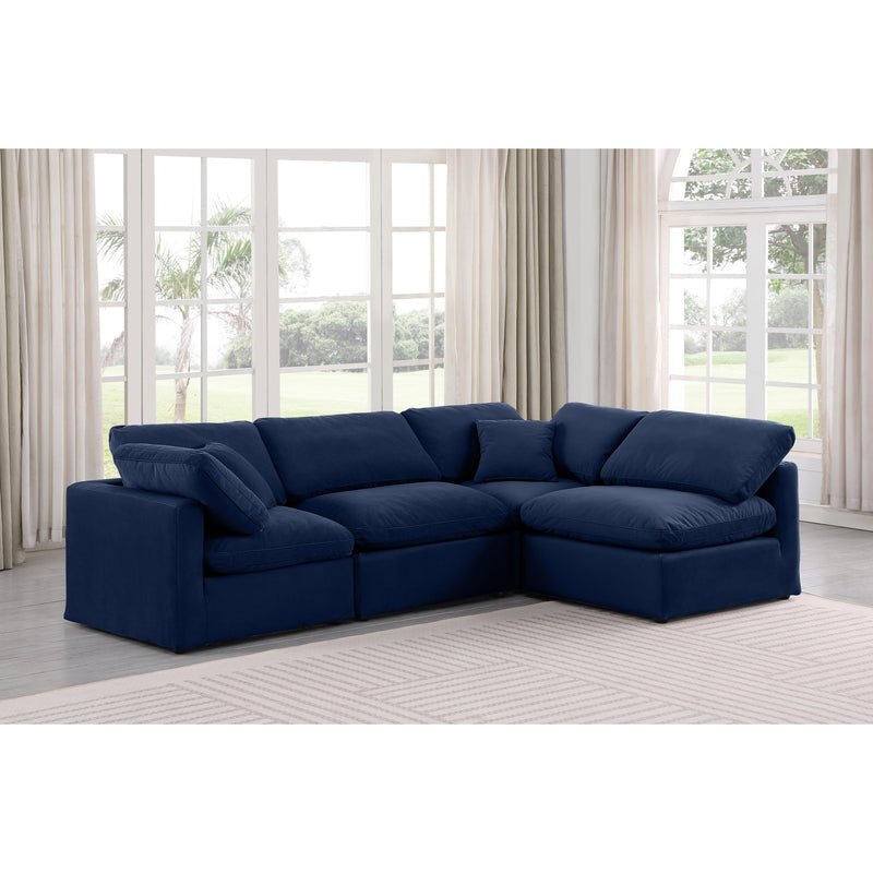 Diamond Modern Furniture Meridian Sectionals Stationary 147Navy-Sec4B IMAGE 2