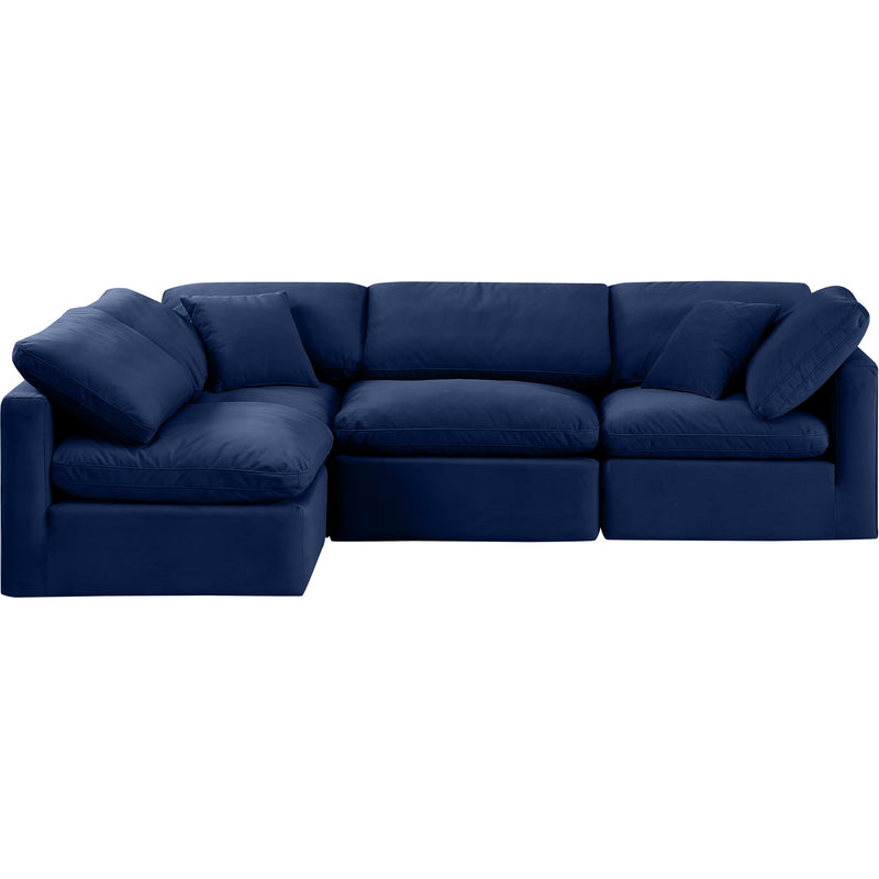 Diamond Modern Furniture Meridian Sectionals Stationary 147Navy-Sec4B IMAGE 4