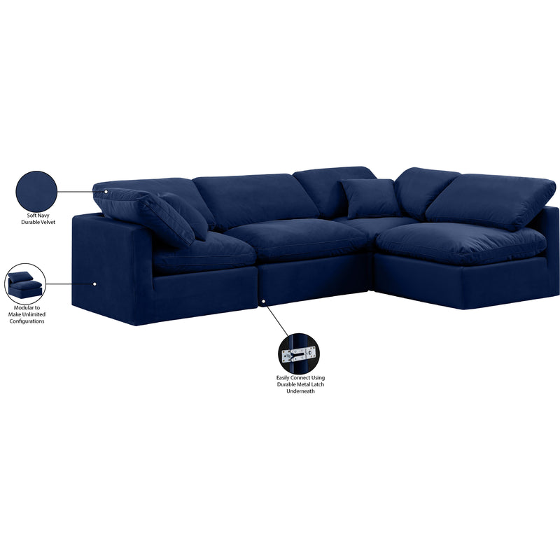 Diamond Modern Furniture Meridian Sectionals Stationary 147Navy-Sec4B IMAGE 9