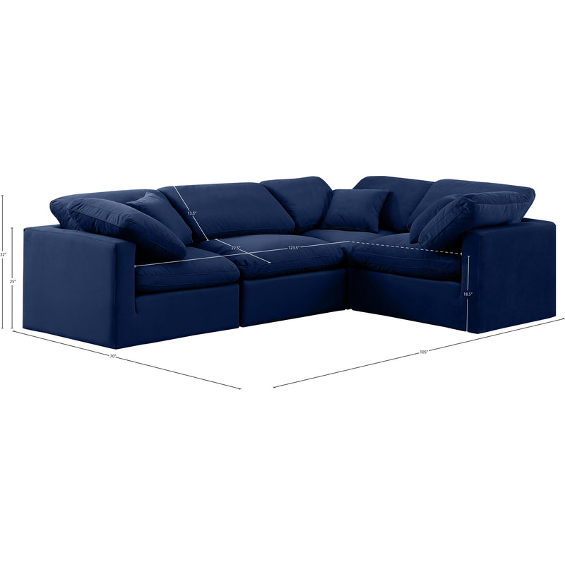 Diamond Modern Furniture Meridian Sectionals Stationary 147Navy-Sec4C IMAGE 10