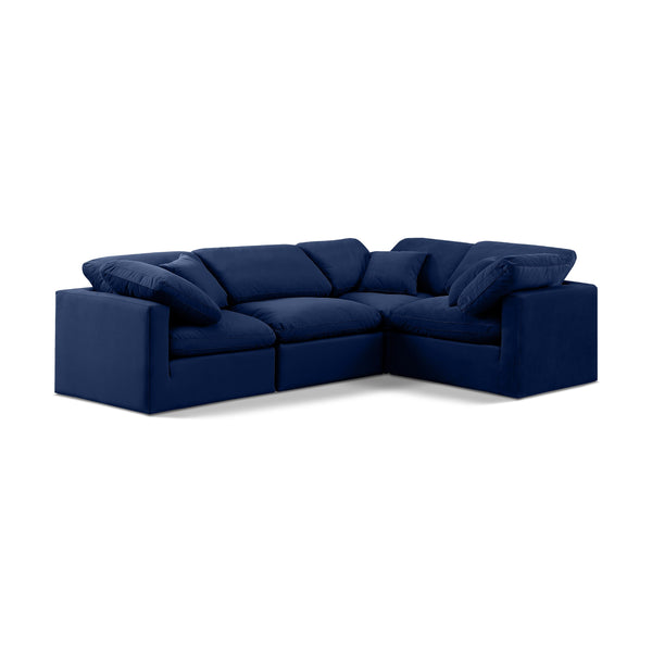 Diamond Modern Furniture Meridian Sectionals Stationary 147Navy-Sec4C IMAGE 1