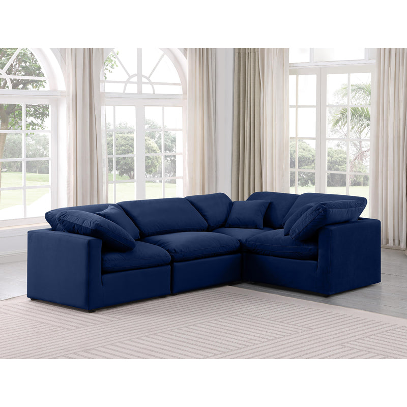 Diamond Modern Furniture Meridian Sectionals Stationary 147Navy-Sec4C IMAGE 2