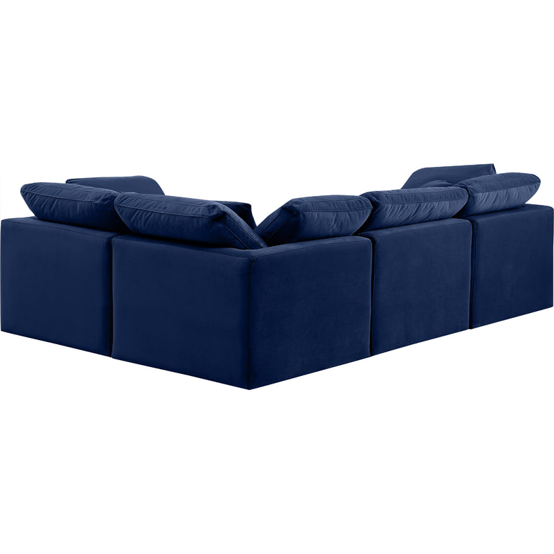 Diamond Modern Furniture Meridian Sectionals Stationary 147Navy-Sec4C IMAGE 3