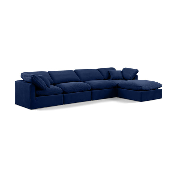 Diamond Modern Furniture Meridian Sectionals Stationary 147Navy-Sec5A IMAGE 1