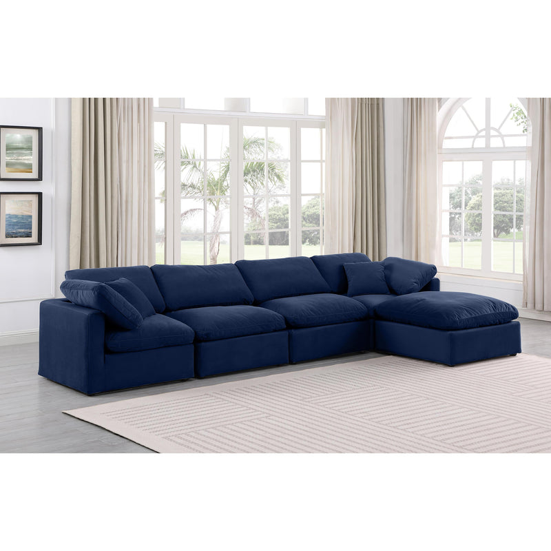 Diamond Modern Furniture Meridian Sectionals Stationary 147Navy-Sec5A IMAGE 2