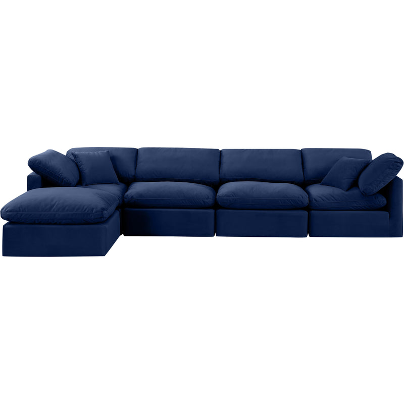 Diamond Modern Furniture Meridian Sectionals Stationary 147Navy-Sec5A IMAGE 4