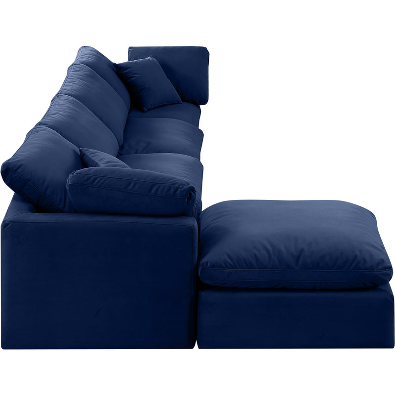 Diamond Modern Furniture Meridian Sectionals Stationary 147Navy-Sec5A IMAGE 5