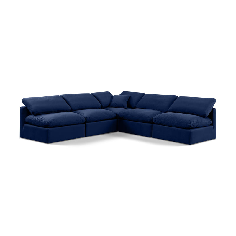 Diamond Modern Furniture Meridian Sectionals Stationary 147Navy-Sec5B IMAGE 1