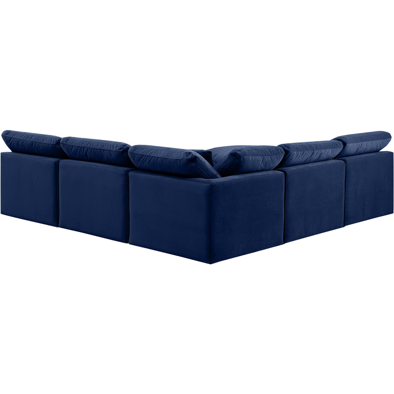 Diamond Modern Furniture Meridian Sectionals Stationary 147Navy-Sec5B IMAGE 3