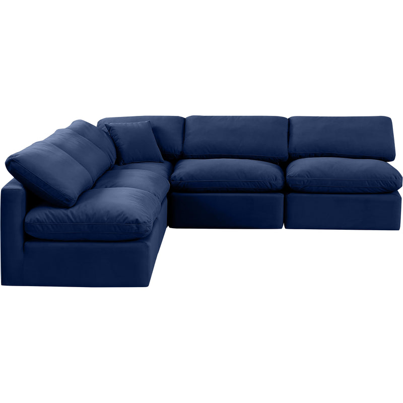 Diamond Modern Furniture Meridian Sectionals Stationary 147Navy-Sec5B IMAGE 4