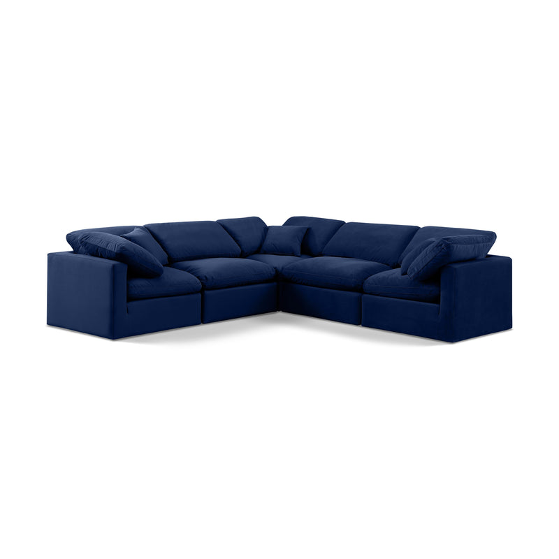 Diamond Modern Furniture Meridian Sectionals Stationary 147Navy-Sec5C IMAGE 1