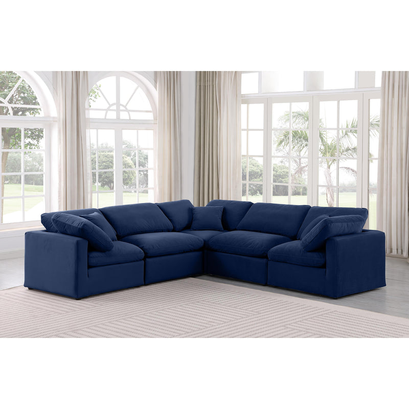 Diamond Modern Furniture Meridian Sectionals Stationary 147Navy-Sec5C IMAGE 2