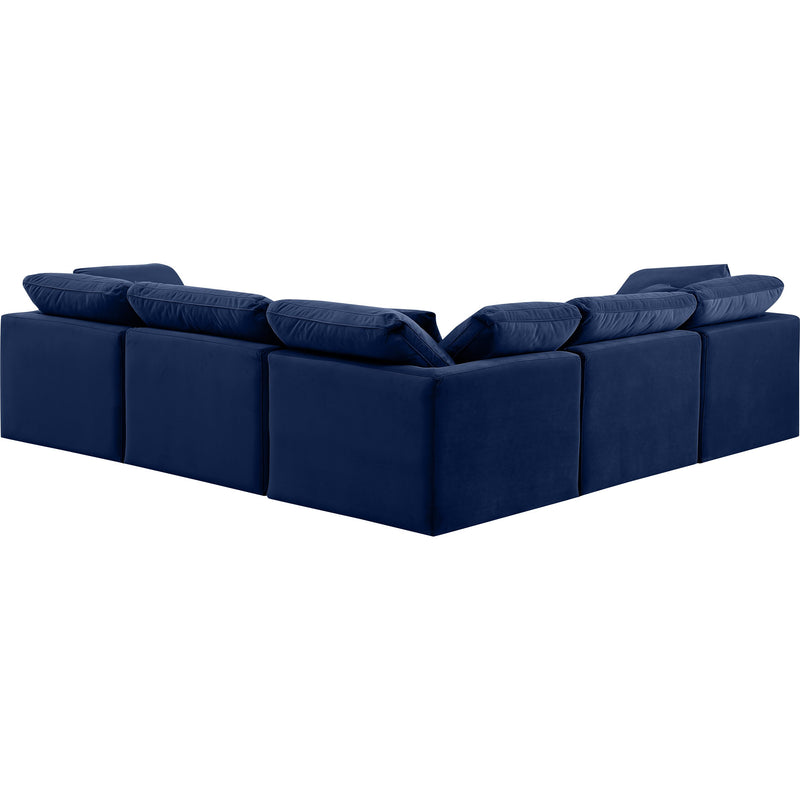 Diamond Modern Furniture Meridian Sectionals Stationary 147Navy-Sec5C IMAGE 3