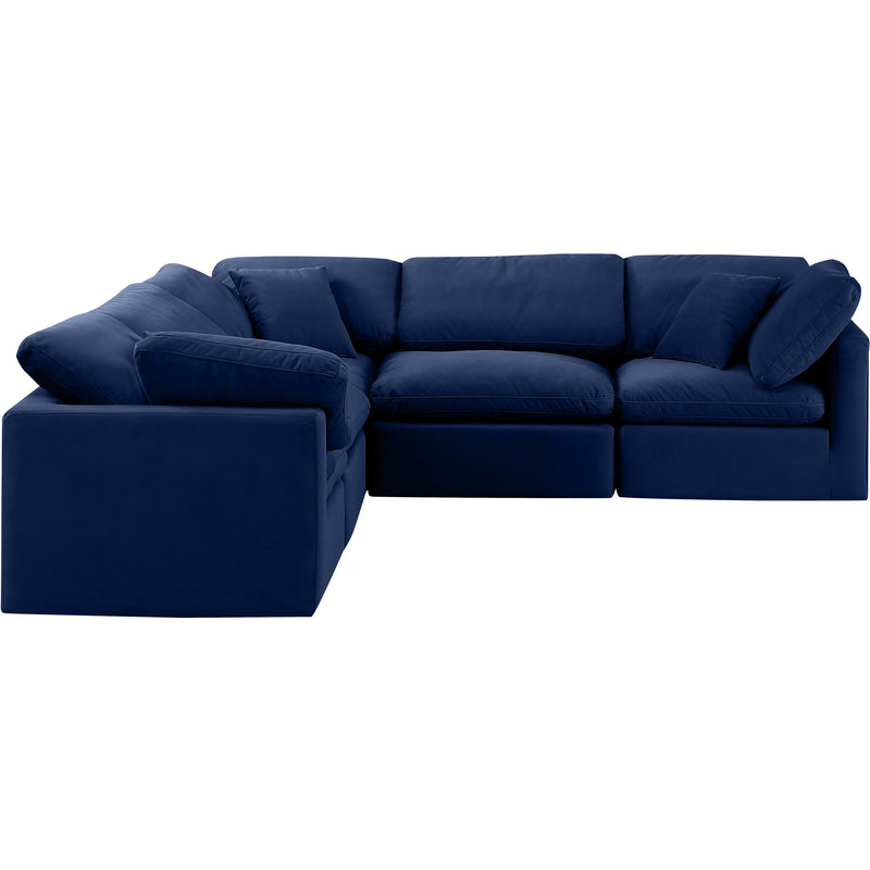Diamond Modern Furniture Meridian Sectionals Stationary 147Navy-Sec5C IMAGE 4