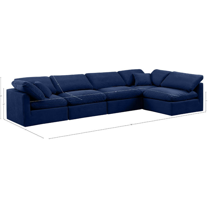 Diamond Modern Furniture Meridian Sectionals Stationary 147Navy-Sec5D IMAGE 10