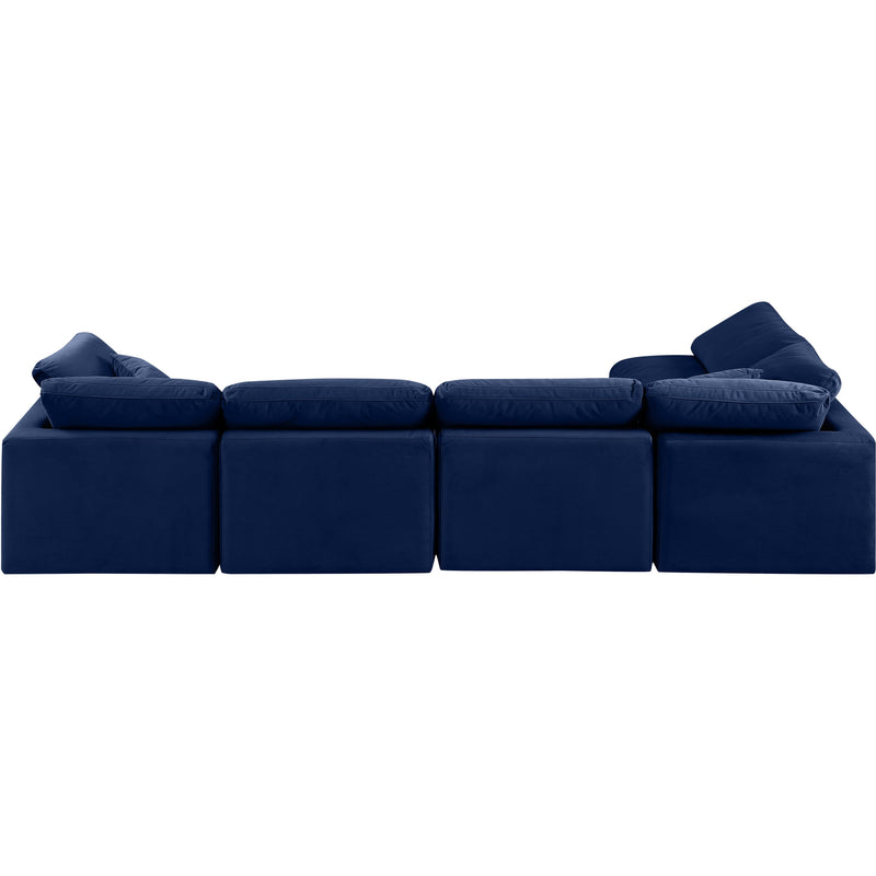 Diamond Modern Furniture Meridian Sectionals Stationary 147Navy-Sec5D IMAGE 3