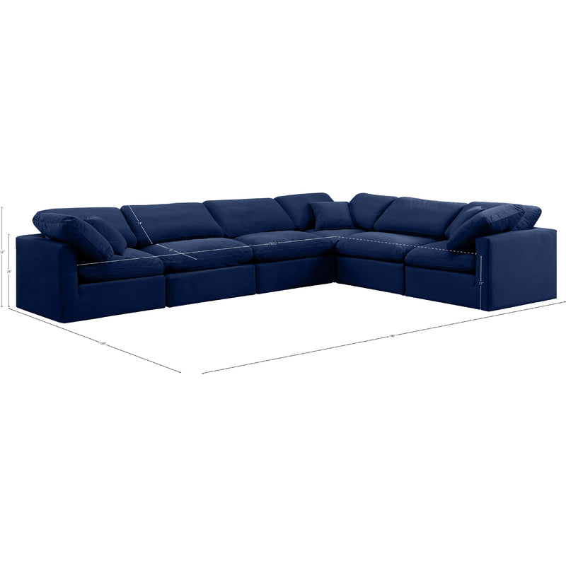 Diamond Modern Furniture Meridian Sectionals Stationary 147Navy-Sec6A IMAGE 10