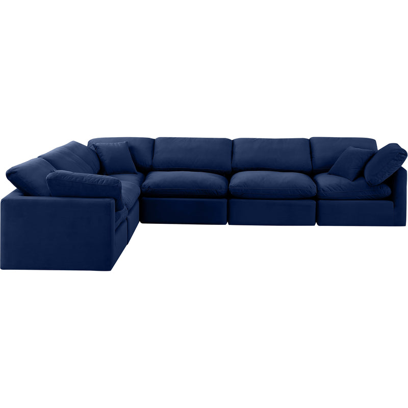 Diamond Modern Furniture Meridian Sectionals Stationary 147Navy-Sec6A IMAGE 4