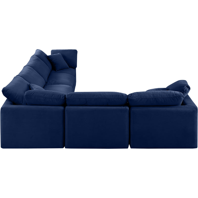 Diamond Modern Furniture Meridian Sectionals Stationary 147Navy-Sec6A IMAGE 5