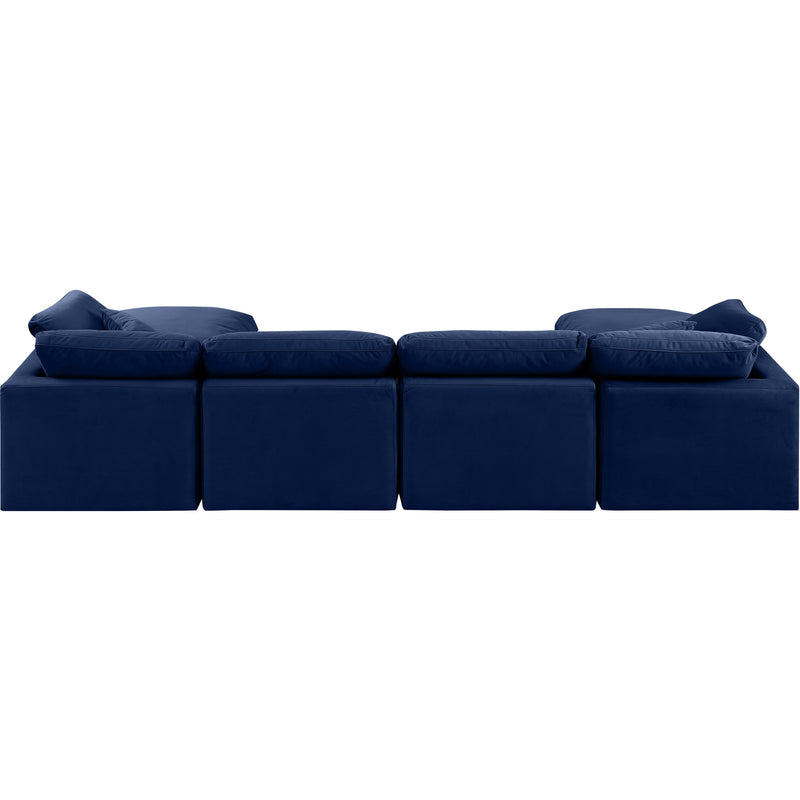 Diamond Modern Furniture Meridian Sectionals Stationary 147Navy-Sec6B IMAGE 3