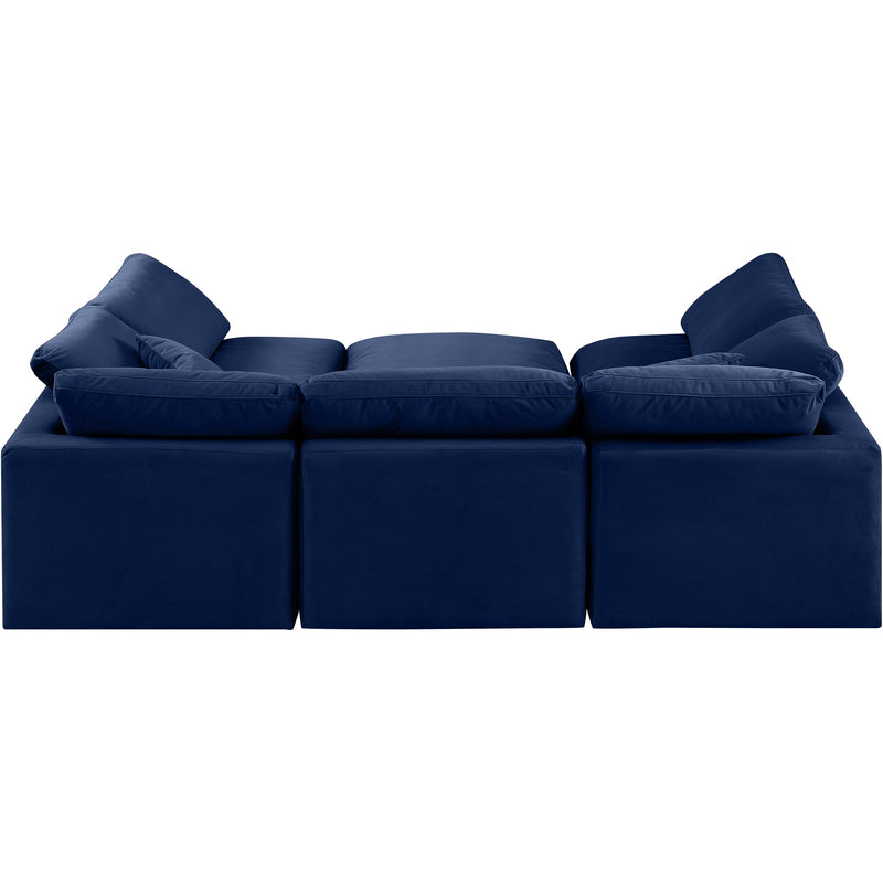 Diamond Modern Furniture Meridian Sectionals Stationary 147Navy-Sec6C IMAGE 3