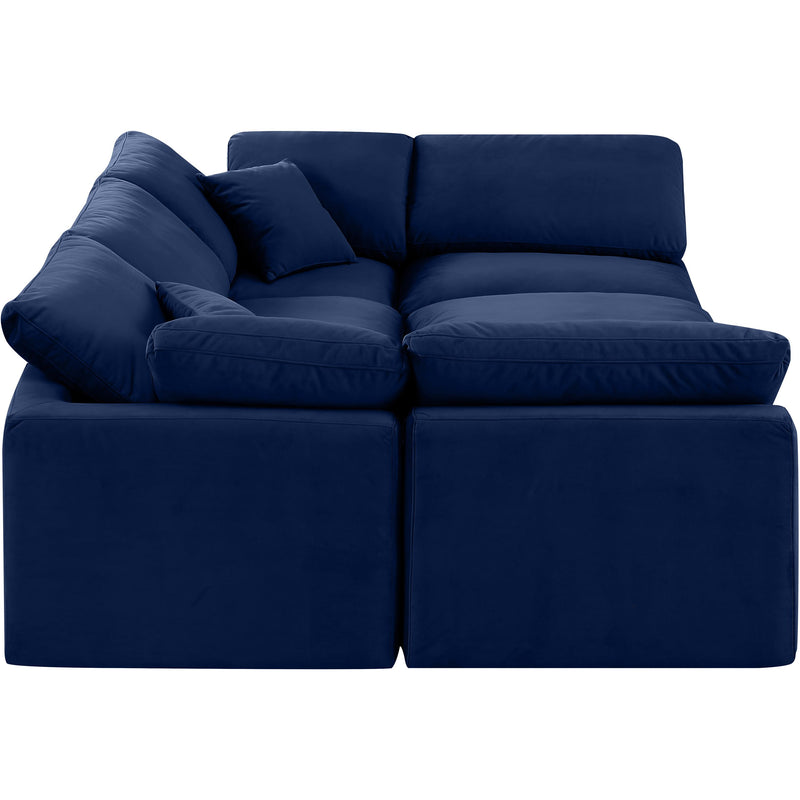 Diamond Modern Furniture Meridian Sectionals Stationary 147Navy-Sec6C IMAGE 5