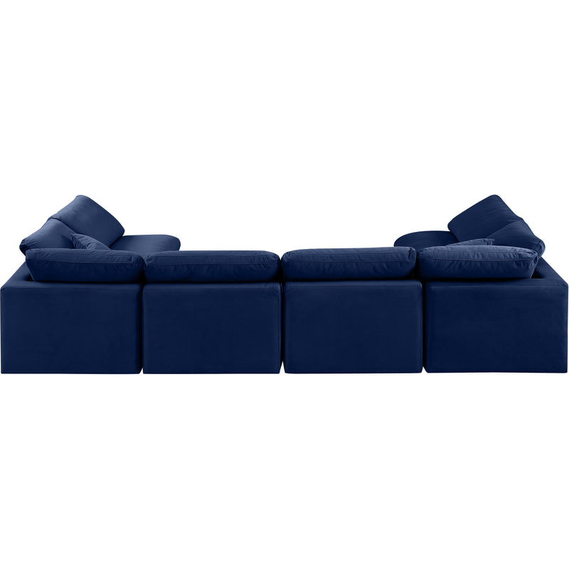 Diamond Modern Furniture Meridian Sectionals Stationary 147Navy-Sec6D IMAGE 3