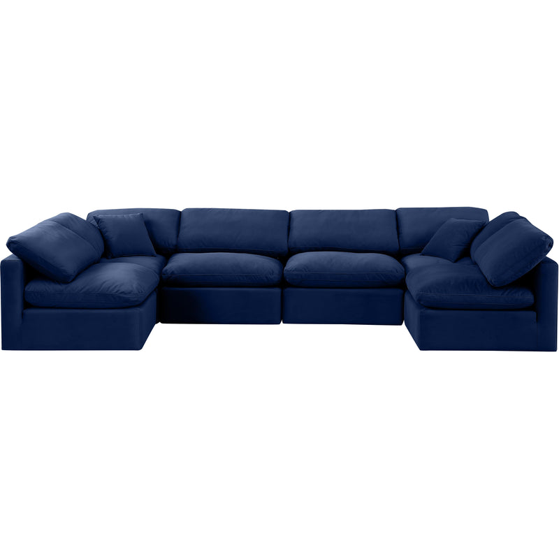 Diamond Modern Furniture Meridian Sectionals Stationary 147Navy-Sec6D IMAGE 4