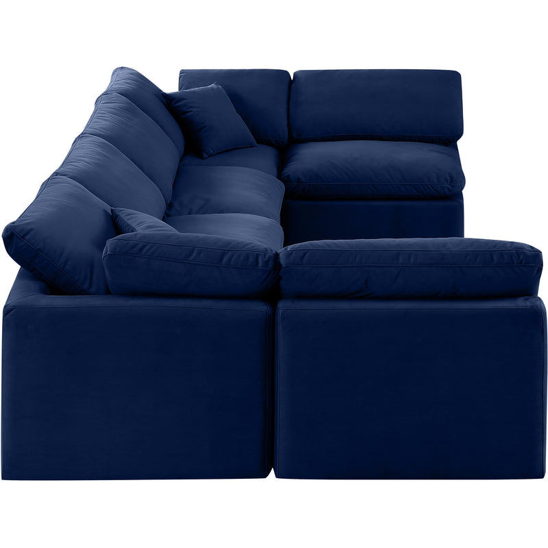 Diamond Modern Furniture Meridian Sectionals Stationary 147Navy-Sec6D IMAGE 5