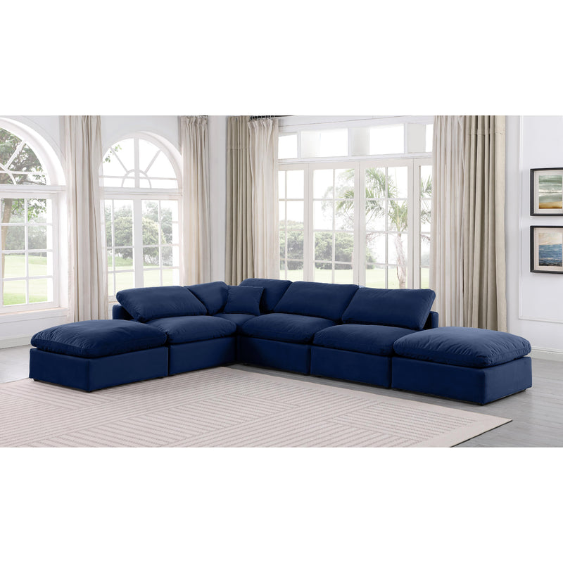 Diamond Modern Furniture Meridian Sectionals Stationary 147Navy-Sec6E IMAGE 2