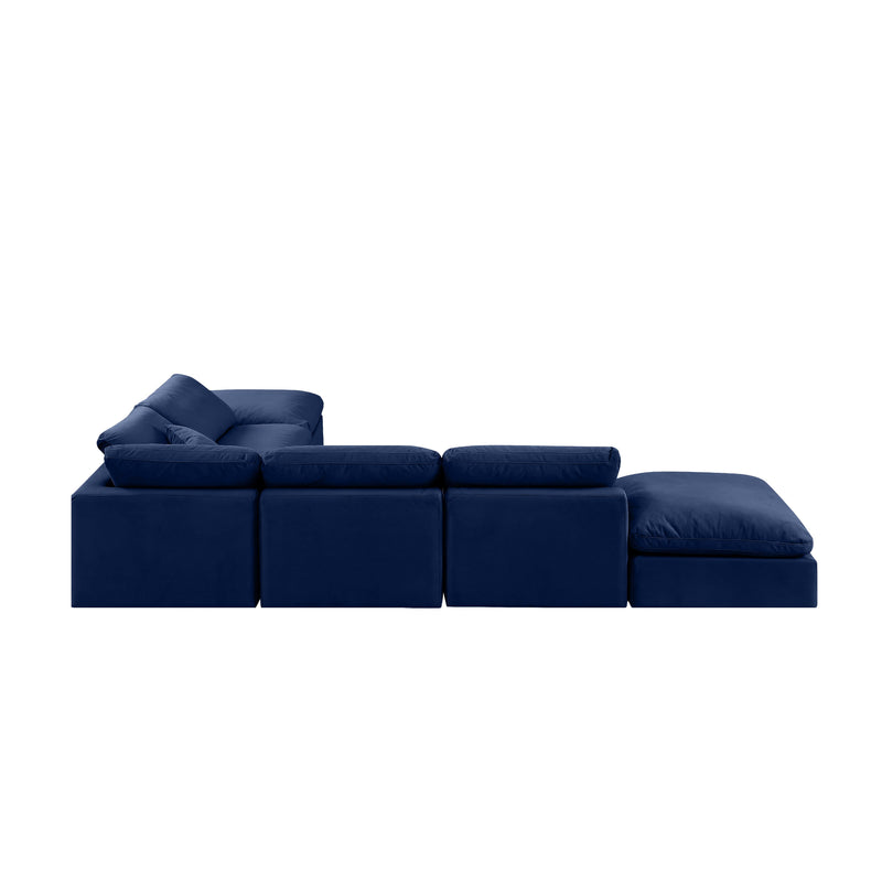 Diamond Modern Furniture Meridian Sectionals Stationary 147Navy-Sec6E IMAGE 3