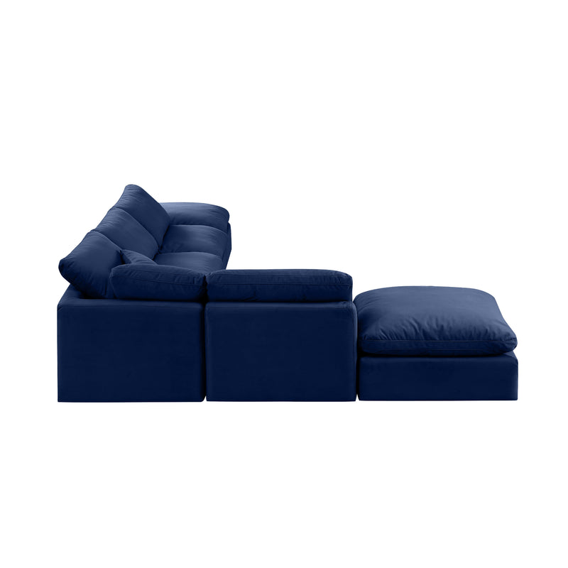 Diamond Modern Furniture Meridian Sectionals Stationary 147Navy-Sec6E IMAGE 5