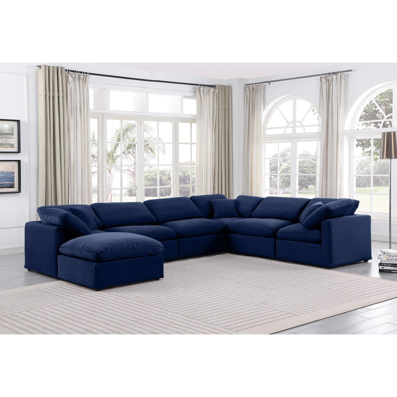 Diamond Modern Furniture Meridian Sectionals Stationary 147Navy-Sec7A IMAGE 2