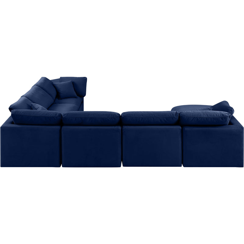 Diamond Modern Furniture Meridian Sectionals Stationary 147Navy-Sec7A IMAGE 3
