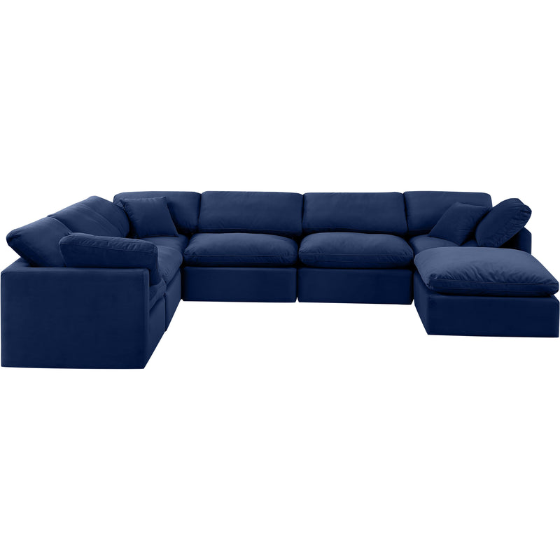 Diamond Modern Furniture Meridian Sectionals Stationary 147Navy-Sec7A IMAGE 4