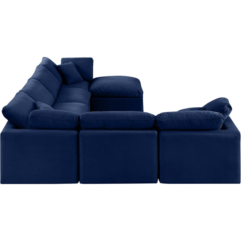 Diamond Modern Furniture Meridian Sectionals Stationary 147Navy-Sec7A IMAGE 5