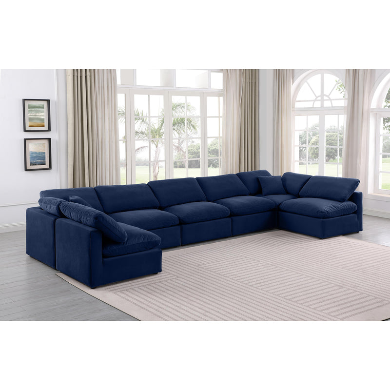 Diamond Modern Furniture Meridian Sectionals Stationary 147Navy-Sec7B IMAGE 2