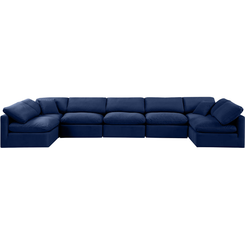 Diamond Modern Furniture Meridian Sectionals Stationary 147Navy-Sec7B IMAGE 4