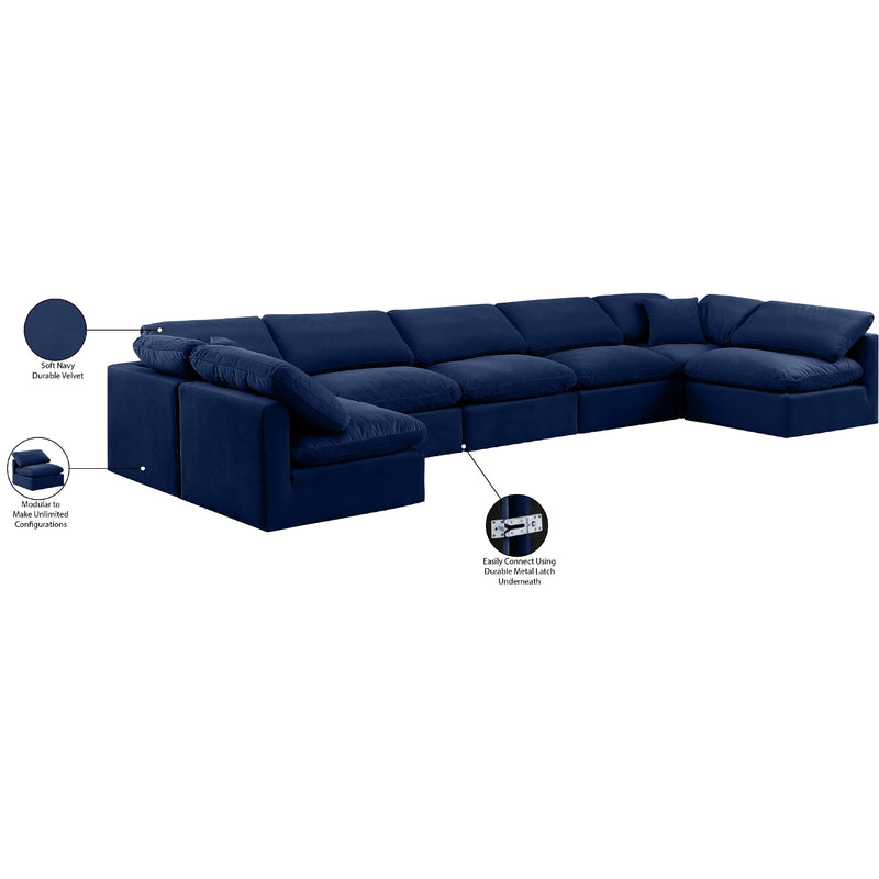 Diamond Modern Furniture Meridian Sectionals Stationary 147Navy-Sec7B IMAGE 8
