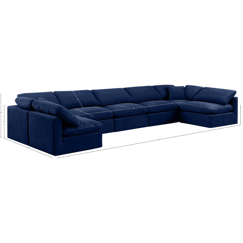 Diamond Modern Furniture Meridian Sectionals Stationary 147Navy-Sec7B IMAGE 9