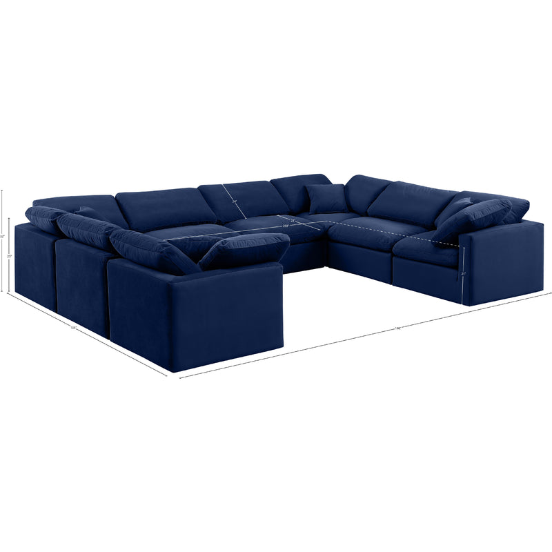 Diamond Modern Furniture Meridian Sectionals Stationary 147Navy-Sec8A IMAGE 10