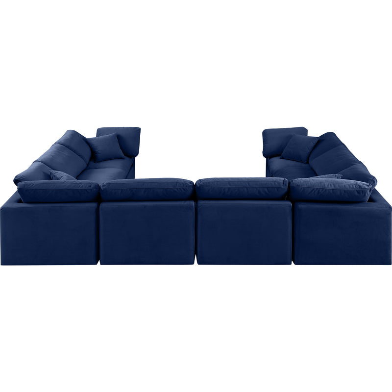 Diamond Modern Furniture Meridian Sectionals Stationary 147Navy-Sec8A IMAGE 3