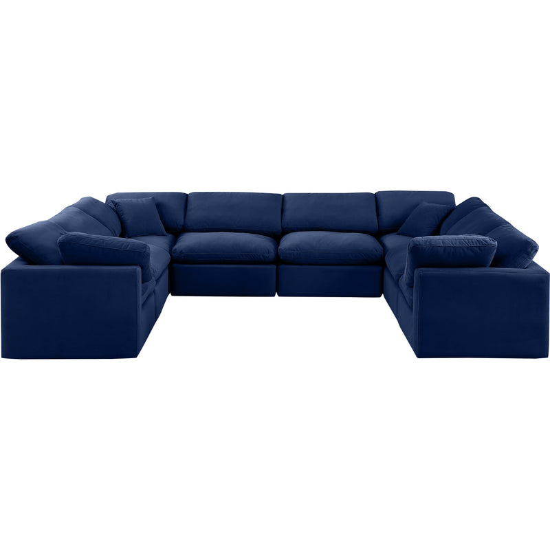 Diamond Modern Furniture Meridian Sectionals Stationary 147Navy-Sec8A IMAGE 4