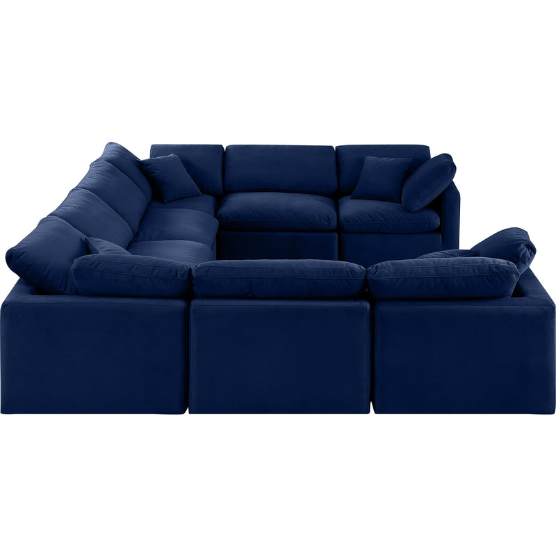 Diamond Modern Furniture Meridian Sectionals Stationary 147Navy-Sec8A IMAGE 5