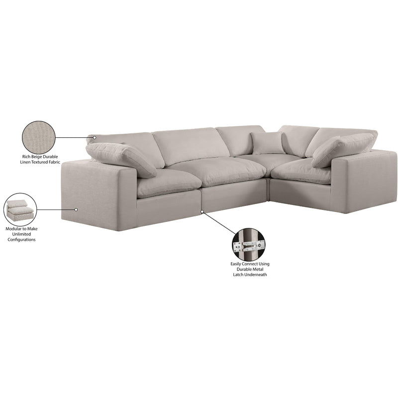 Diamond Modern Furniture Meridian Sectionals Stationary 187Beige-Sec4C IMAGE 10